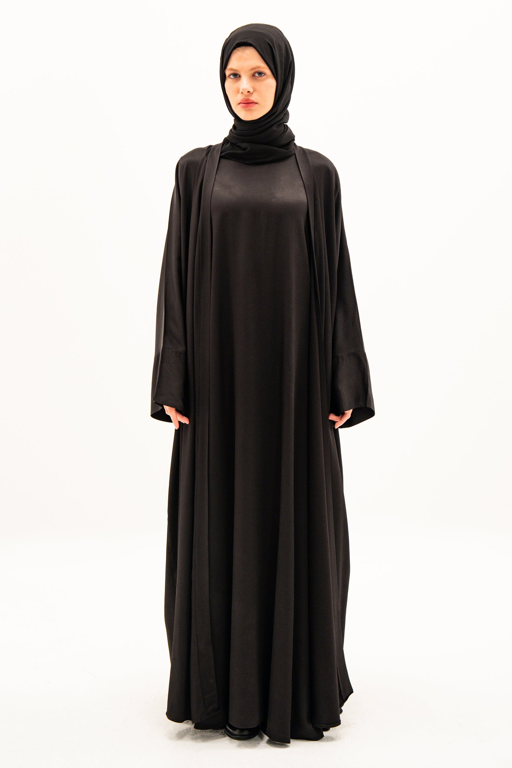 Cotton Satin Abaya Set
