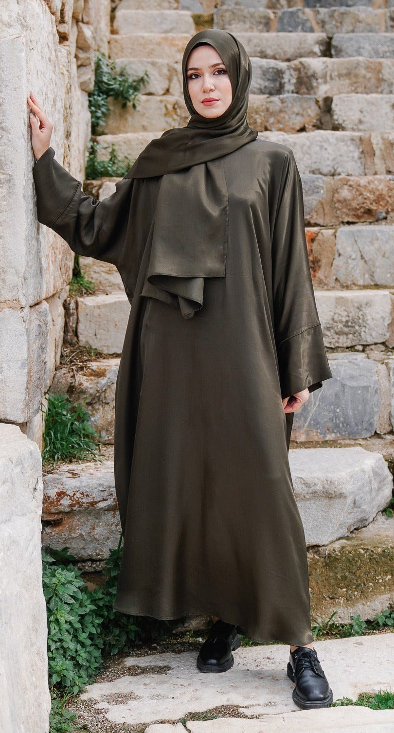 Silk Satin Set (Khaki)