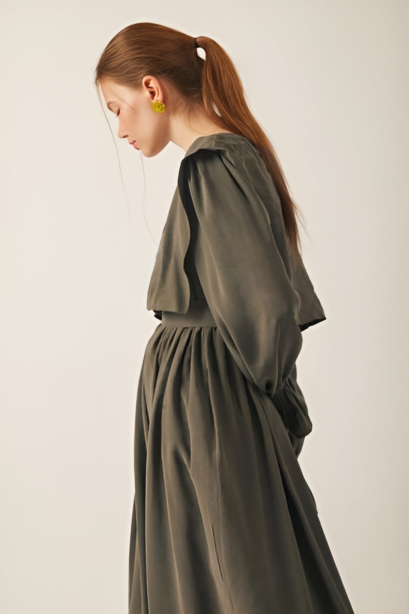 Deren Modal Dress – Khaki