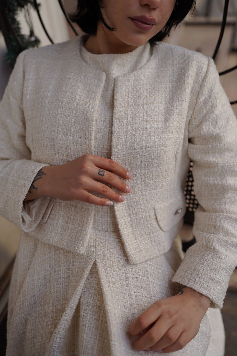 DRESS JACKET SET (WHİTE)