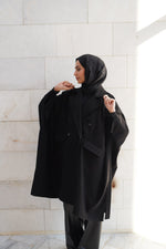 Wool Blend Poncho Jacket