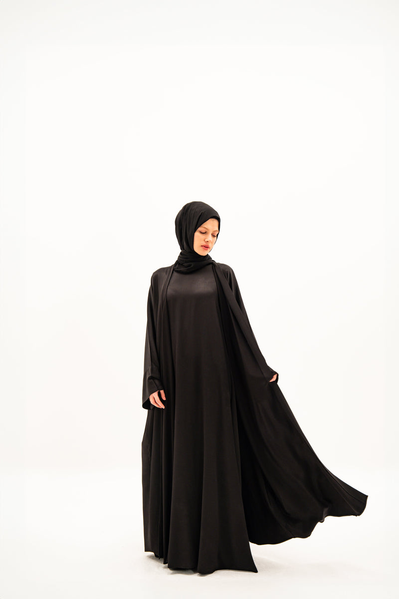 COTTON SATİN ABAYA SET
