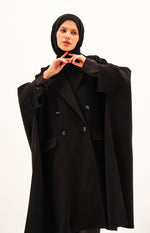 Wool Blend Poncho Jacket
