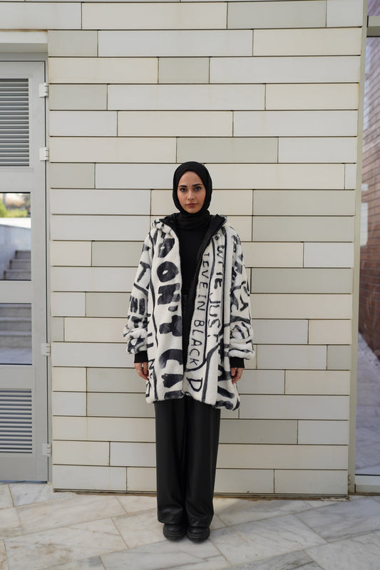 معطف فرو مزدوج الجوانب