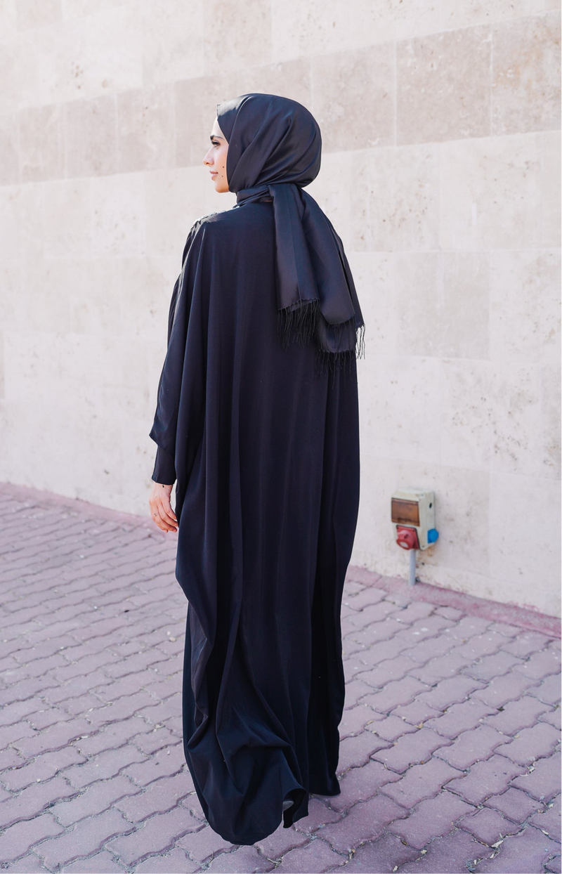 CRYSTAL EMBROIDERED LIVA ABAYA