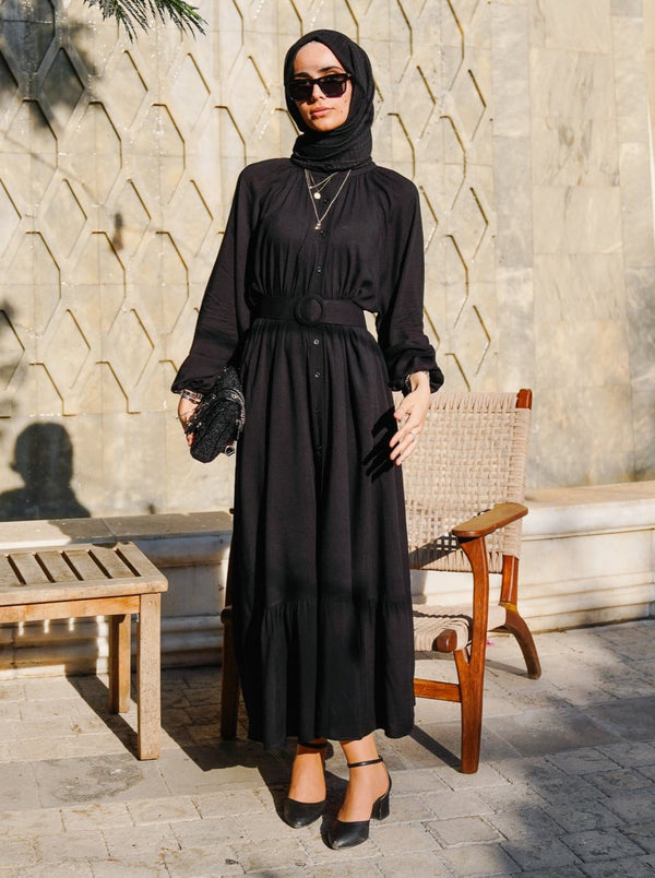 VISCON BUTTONED DRESS