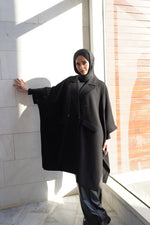 Wool Blend Poncho Jacket