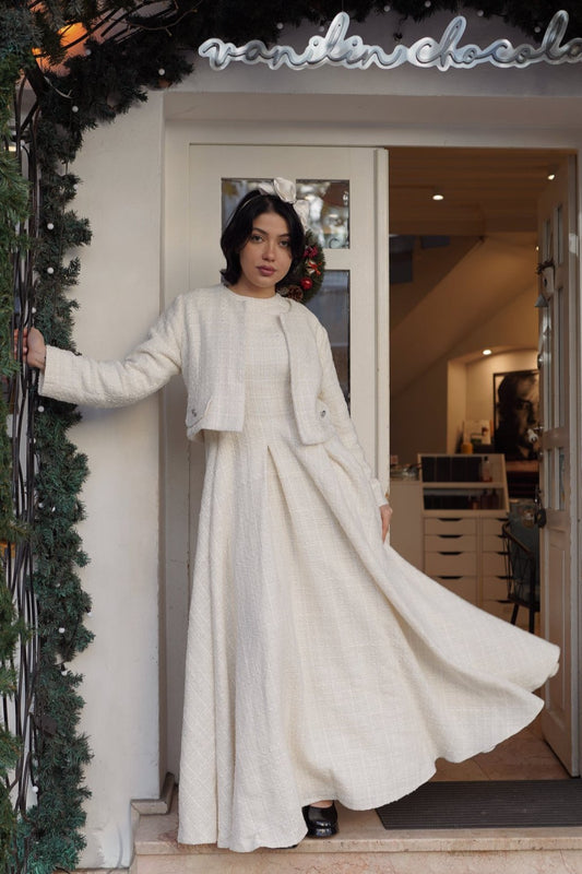 طقم جاكيت رسمي (أبيض)