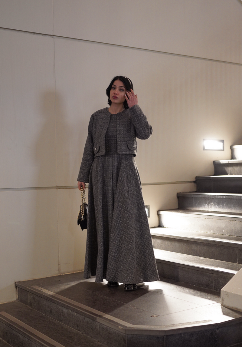 DRESS JACKET SET [GREY)