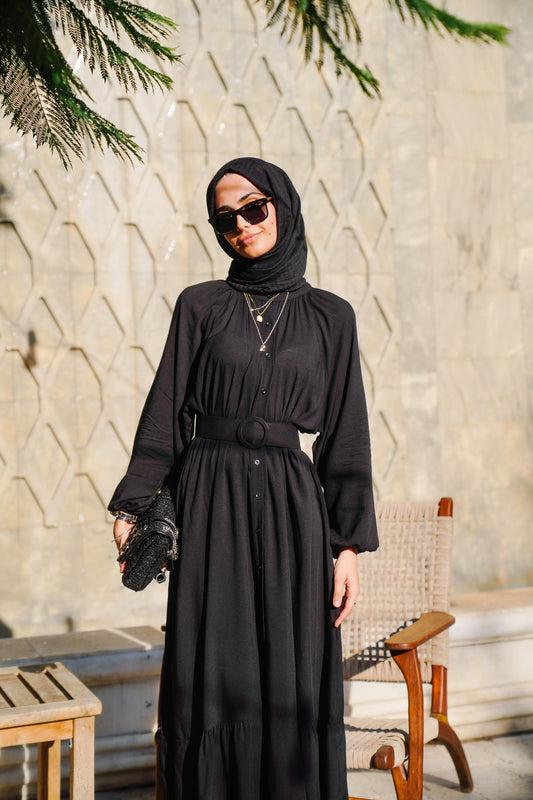 فستان فيسكون بأزرار