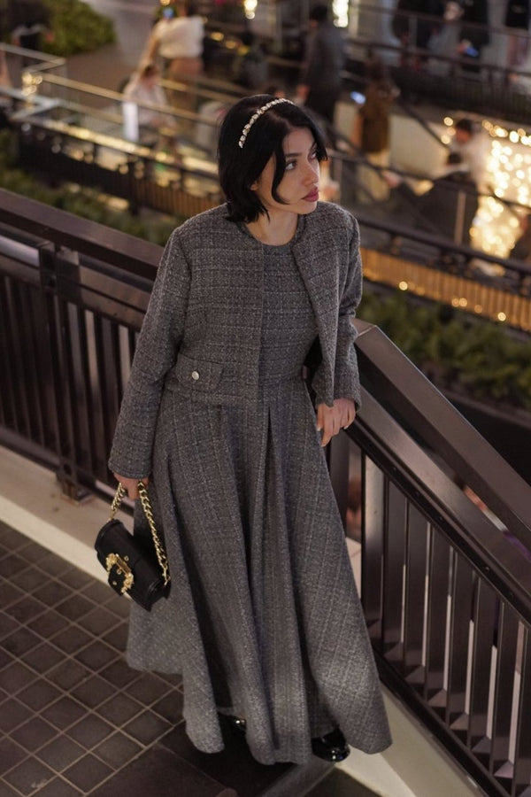 DRESS JACKET SET [GREY)