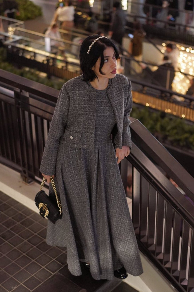 DRESS JACKET SET [GREY)