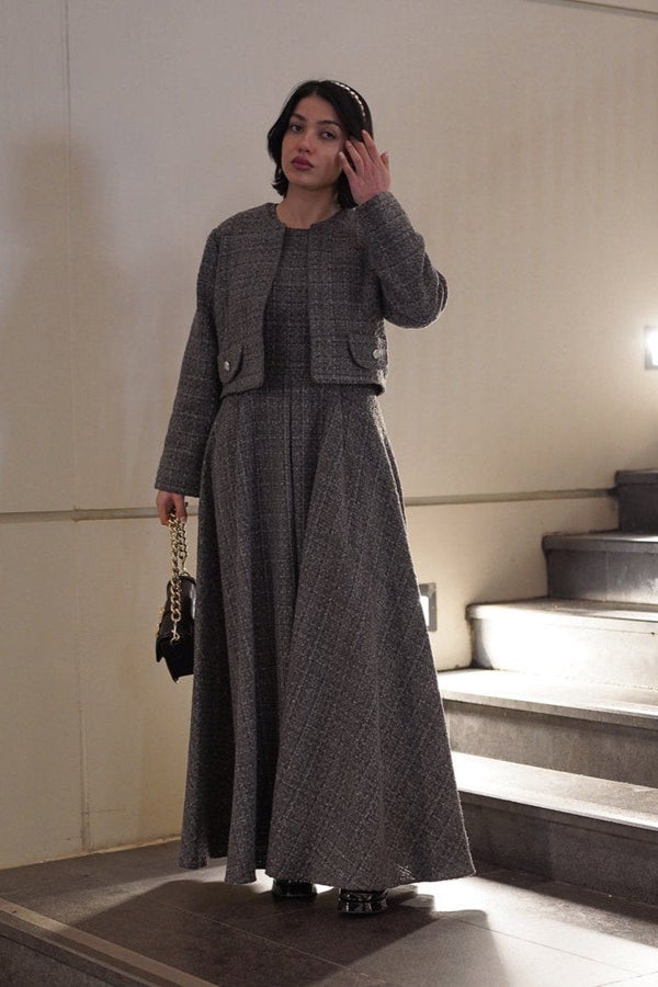DRESS JACKET SET [GREY)
