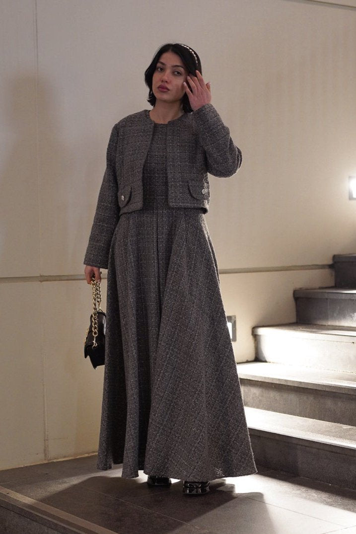 DRESS JACKET SET [GREY)