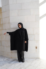 Wool Blend Poncho Jacket