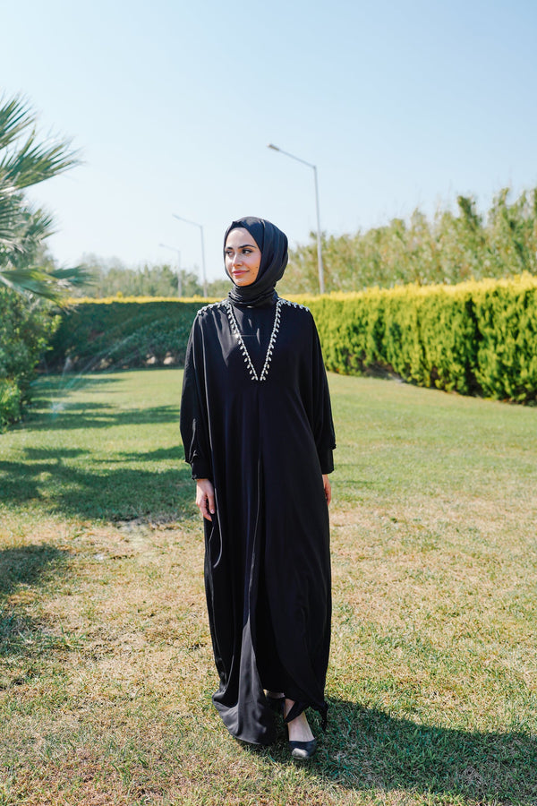 CRYSTAL EMBROIDERED LIVA ABAYA