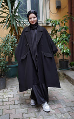 Wool Blend Poncho Jacket