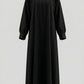 Cotton Satin Dress with Crystal Embroidery