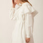 Asymmetric Ruffled Dress – White