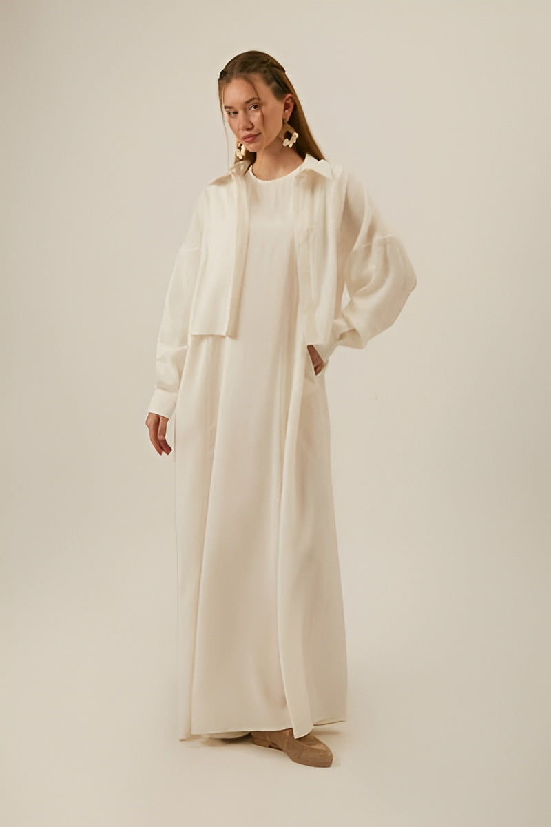 Modal Shirt Set – White