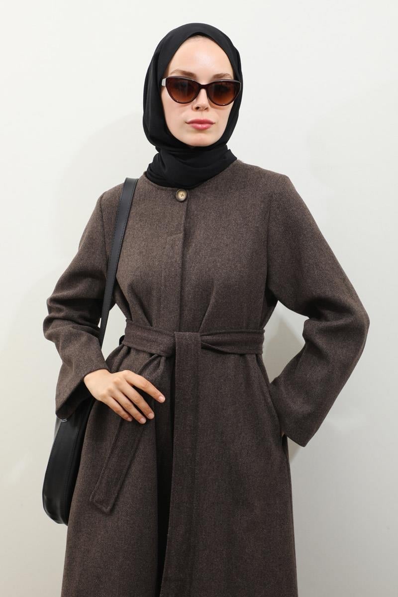 Pelerinli Kaban Kahverengi